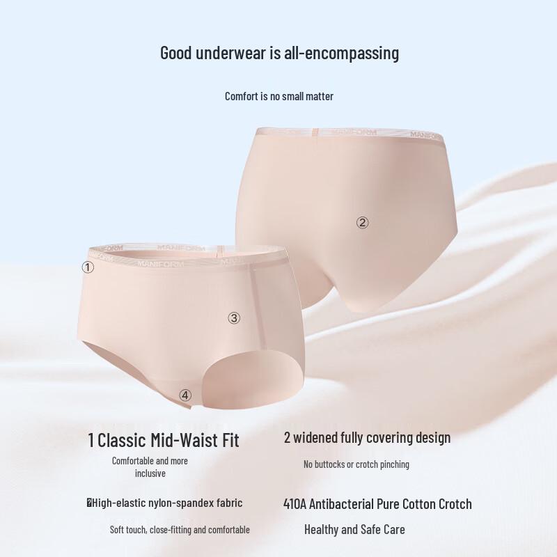 Maniform Women's Seamless Antibacterial Briefs
