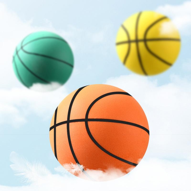 18/21/24Cm Odbijająca Niema Piłka Halowa Cicha Koszykówka Z Obręczą Wysokoelastyczna Lekka Mini Koszykówka Prezenty Dla Dzieci