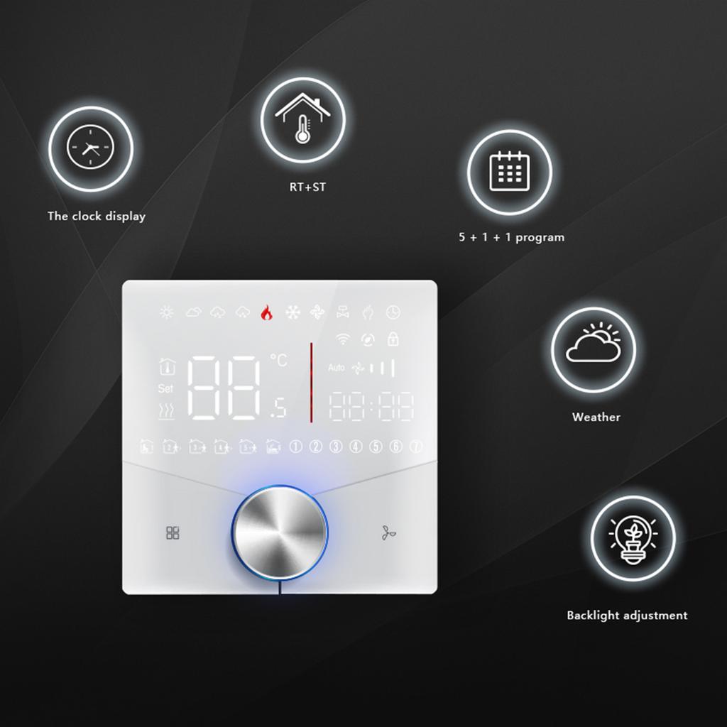 2 Pipe Conditioning Control Panel Digital Display Central HVAC Controller 5+2 6 Periods Programmable