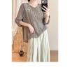 DIMANAF 2026 Summer New Plus Size Women Blouse Shirt Vintage Embroidery Loose Cotton Linen Casual Lady Tops