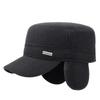 Autumn Winter Middle-Aged Hat Men's Cotton Flat Top Ear Protection Warm Baseball Cap