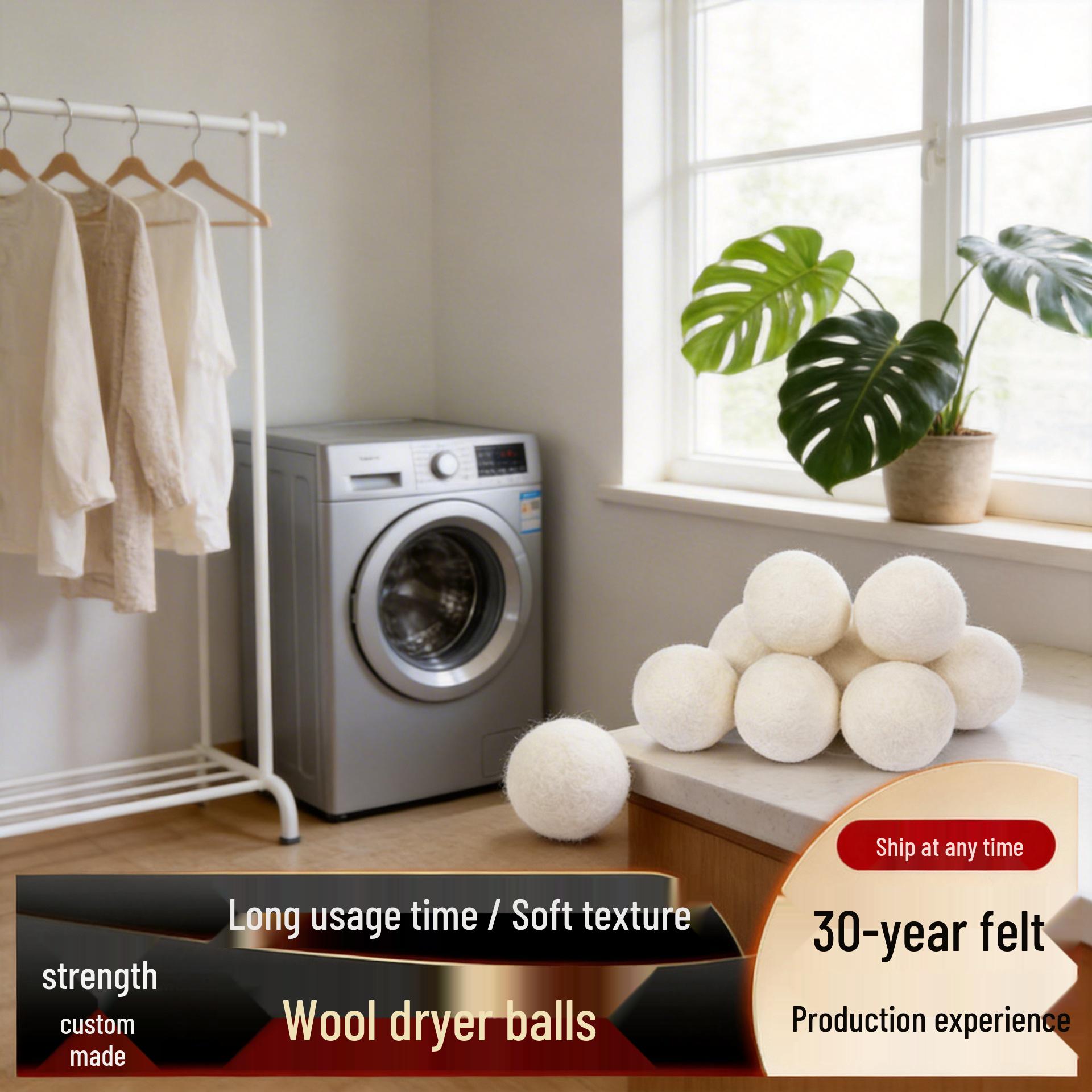 

Wool Dryer Balls - Eco-Friendly Felt Lint Removers for Laundry 2cm
