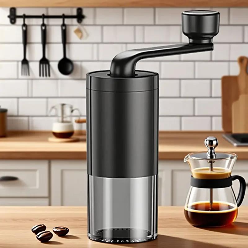 New Hand Cranked Coffee Grinding Device Portable lightweight Handheld Bean Mill for Home & Travel Manual Coffee Grinder 118