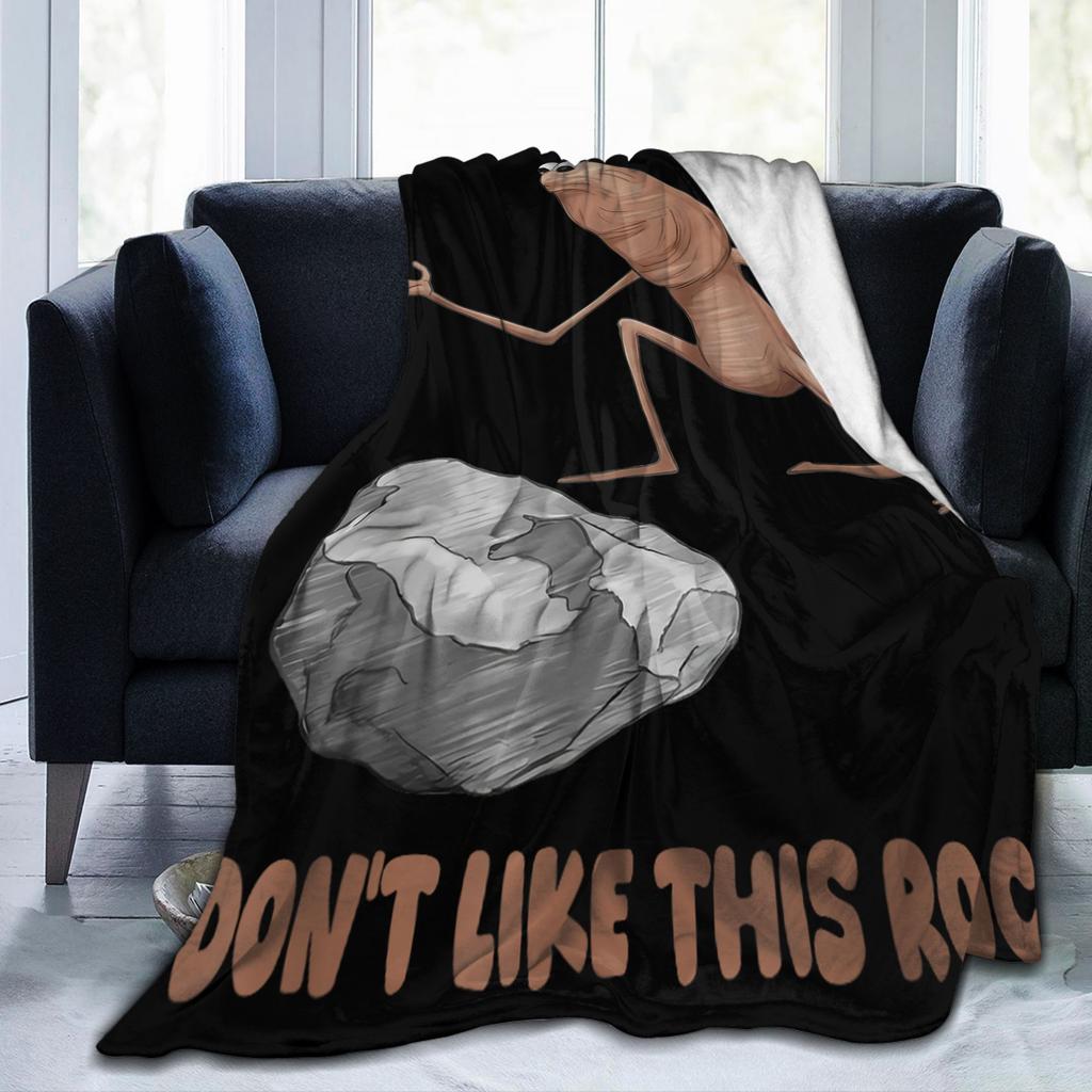 Marcus The Worm I Don't Like This Rock Fashion Blanket Fleece Printed Funny Meme Breathable Ultra-Soft Throw Fashion Blankets for Sofa