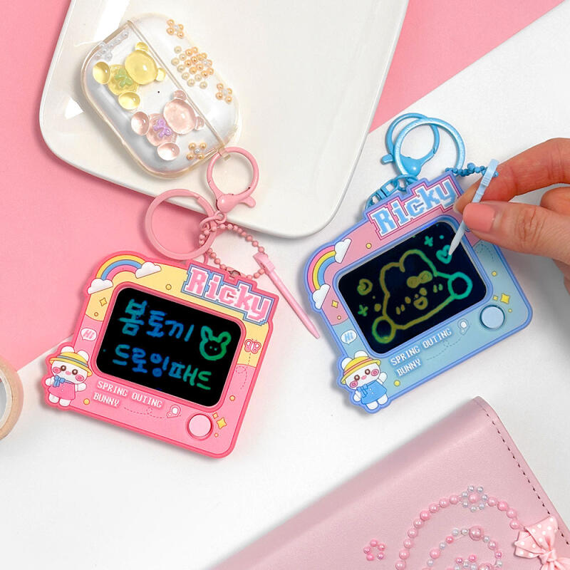 Spring Rabbit Drawing Pad Keychain