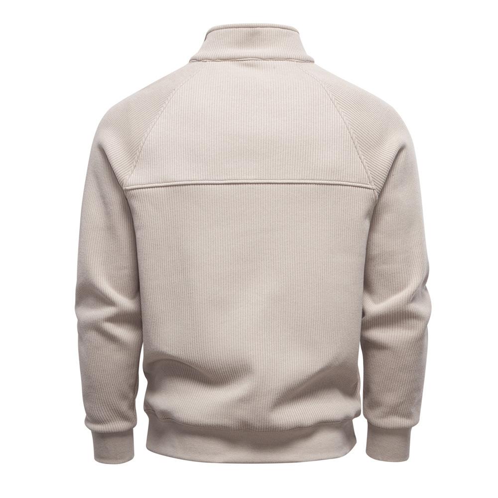 Callaway 2025 New Autumn/Winter Embroidery Half Zipper Hoodie Stand Up Collar Trendy Versatile Plush Men's Hoodie