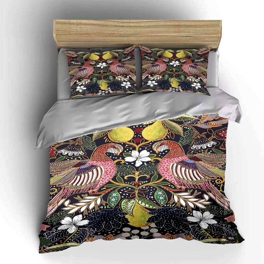 Enchanting birds, floral symphony. Bedding sets Duvet covers Pillowcases(1* Duvet Cover 2* Pillowcases without duvet insert)