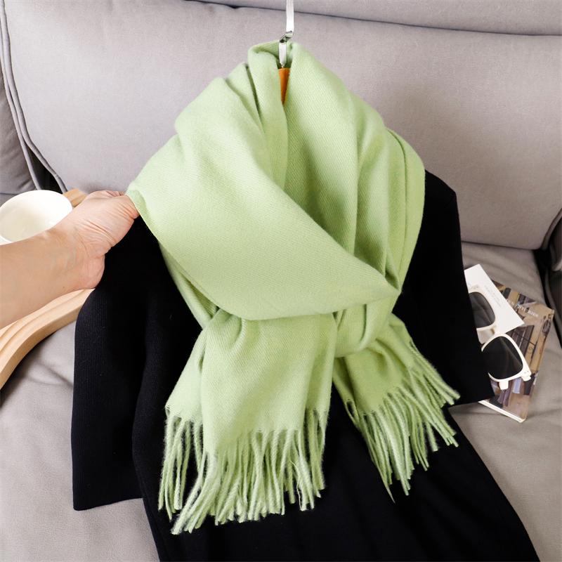 New 29 Color Winter Scarf For Women Long Warm Cashmere Scarves Solid Lady Shawl Wrap Hijab Female Pashmina Bandana Head Scarfs