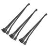 3Pcs Extension Cable 1 To 3 Way Splitter Sleeved 4Pin To 4Pin 3Pin 3Pin Adapter