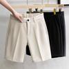 Premium drape elastic five-point pants men's summer new ice silk loose trousers thin casual straight shorts