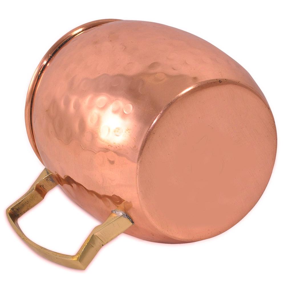 Rastogi Handicrafts Hammered Copper Moscow Mule Mug, 100% Pure Copper with Brass Handle, Hammered Moscow Mule Mug/Cup (1)