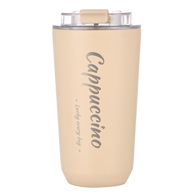 Портативная двойная вакуумная термокружка для кофе - Нержавеющая сталь, Креативный дизайн для девушек 380ml