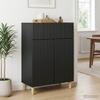 Sideboard Black 66 x 34.5 x 90 cm Particleboard