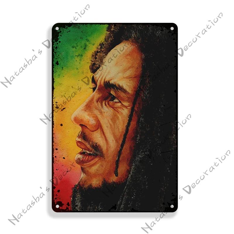 Roestig Bob Marley Metalen Posterbord Reggae Zanger Metalen Blikbord Vintage Poster Bar Club Pub Wanddecoratie Retro Rock Poster