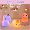 Unicorn Cat Dinosaur Silicone Night Light Creative Touch Sensor Mood Lamp For Kids Bedroom Decor