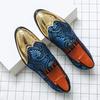 Luxury Fashion Printed Embroidery Suede Flats Shoes British Style Oxfords Man Party Wedding Dress Formal Prom Loafers Footwear