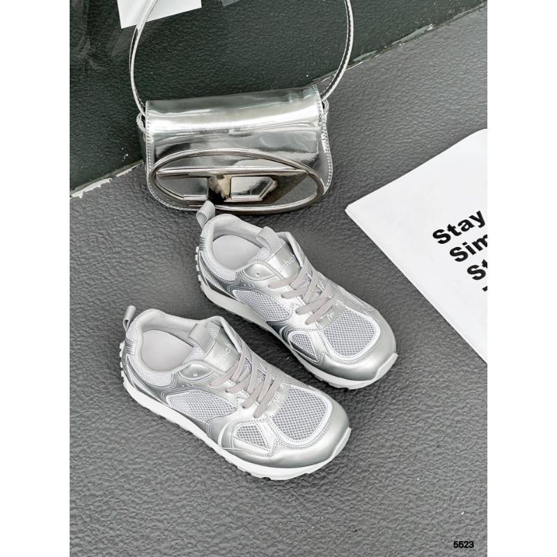 

EOS mesh breathable lace-up flat-bottomed sports and leisure shoes for women s summer non-slip women 40