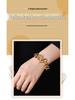 Qino PU Leather V-Chain Fashion Bangle: Stylish Couple's Bracelet