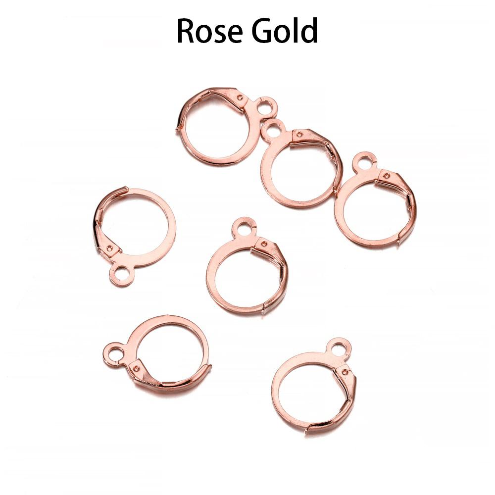 50pcs/lot Gold Silver French Lever Earring Hooks Wire Settings Base Hoops Earrings For DIY Jewelry Making Supplies Wholesale