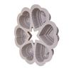 Heart Shape Silicone Cake Mold 6-Cup Non-Stick Baking Pan Soft Heat-resistant Chocolate Mold Reusable Easy Release Cake Mold for Home Kitchen DIY