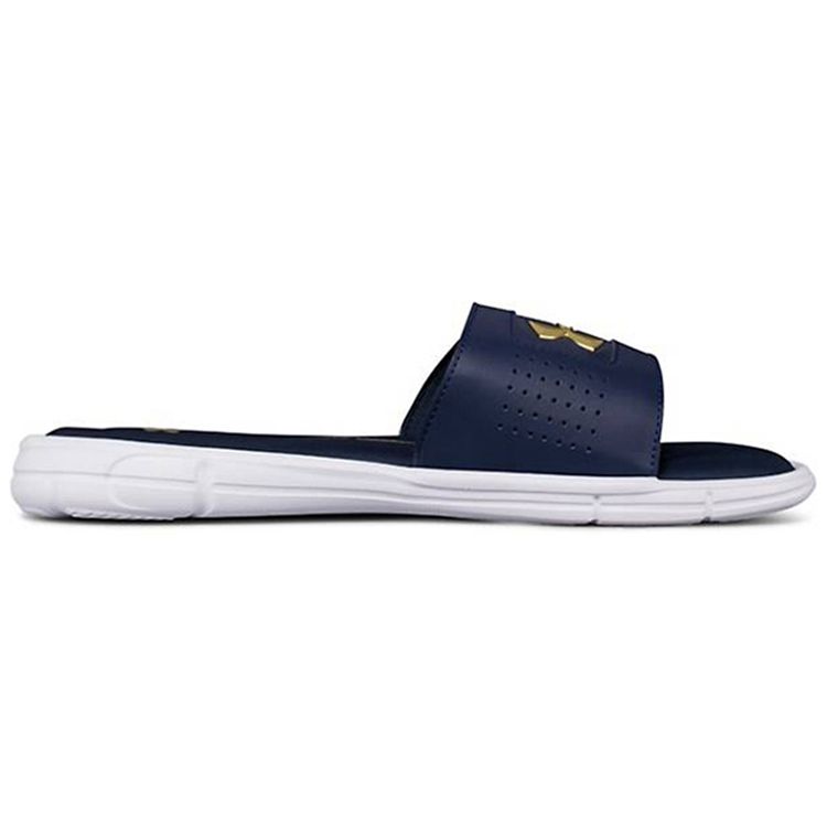 Under Armour Ignite 5 Slide Academy Men Sneakers Blue White Metallic-Gold 1287318-400