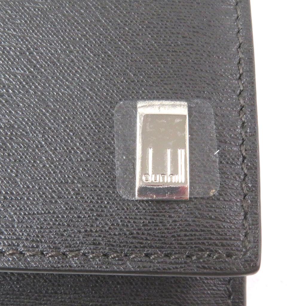 Pristine Dunhill Purse sidecar Long wallet black leather mens Used
