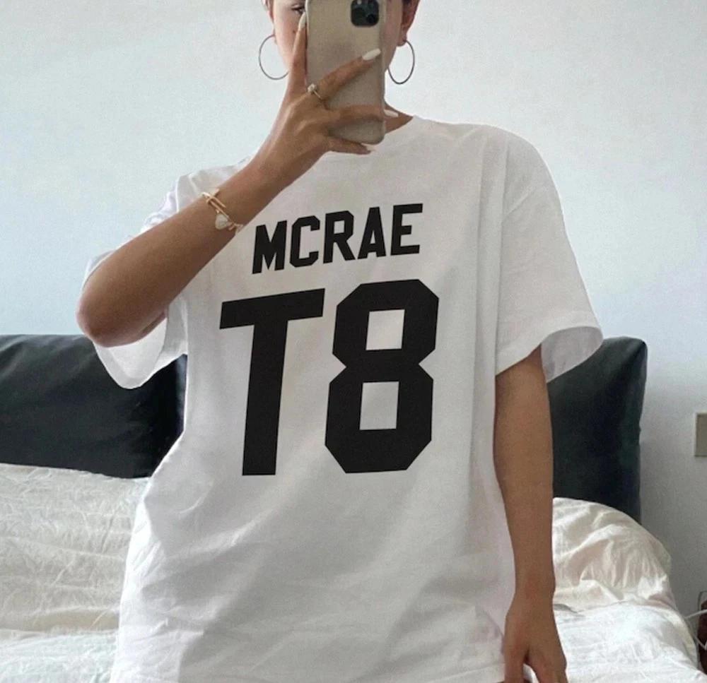 Новая футболка Tate Mcrae T8 из хлопка унисекс, все размеры S