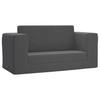 Children S Sofa Bed 2 Seater Anthracite Soft Plush