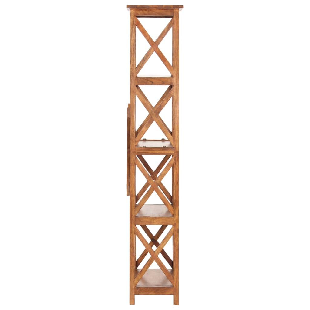 Bookshelf 60x30x160 Cm Solid Wood with Honey Colored Finish