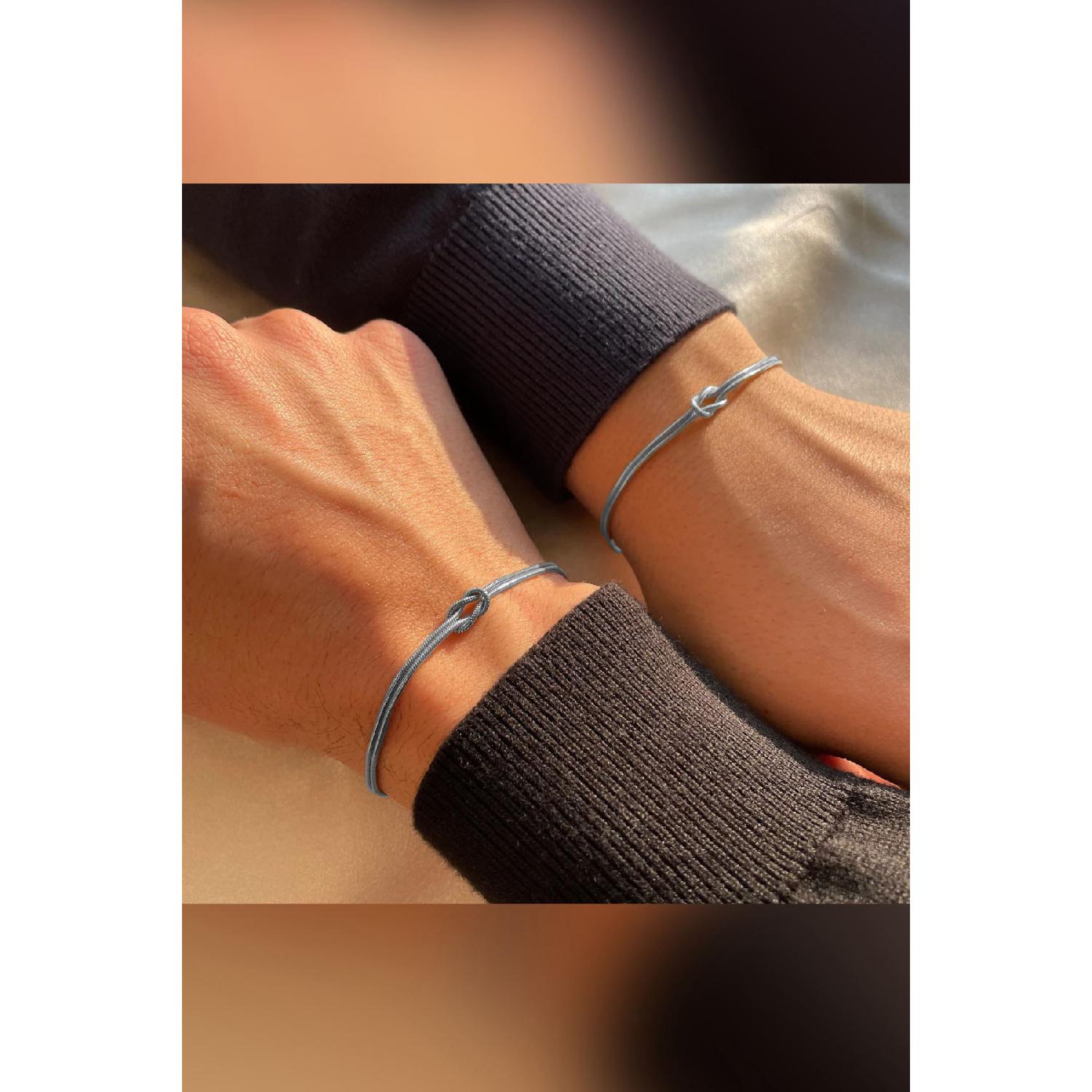 

Браслет Lover Knot из двух частей с посеребренным узлом Infinity
