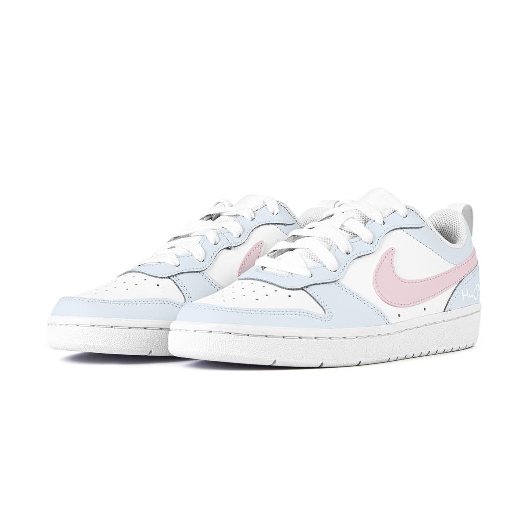 Nike Court Borough Spring Colors Unceasing, Idou Slip Resistant Abrasion Resistant Low top Skateboard Shoes Women's BQ5448-100(Team354-)