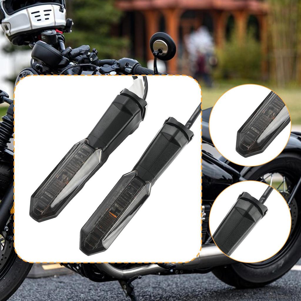 2 Pieces Motorcycle Blinker Indicator Lamp LED Accessory Easy to Install Universal 12V