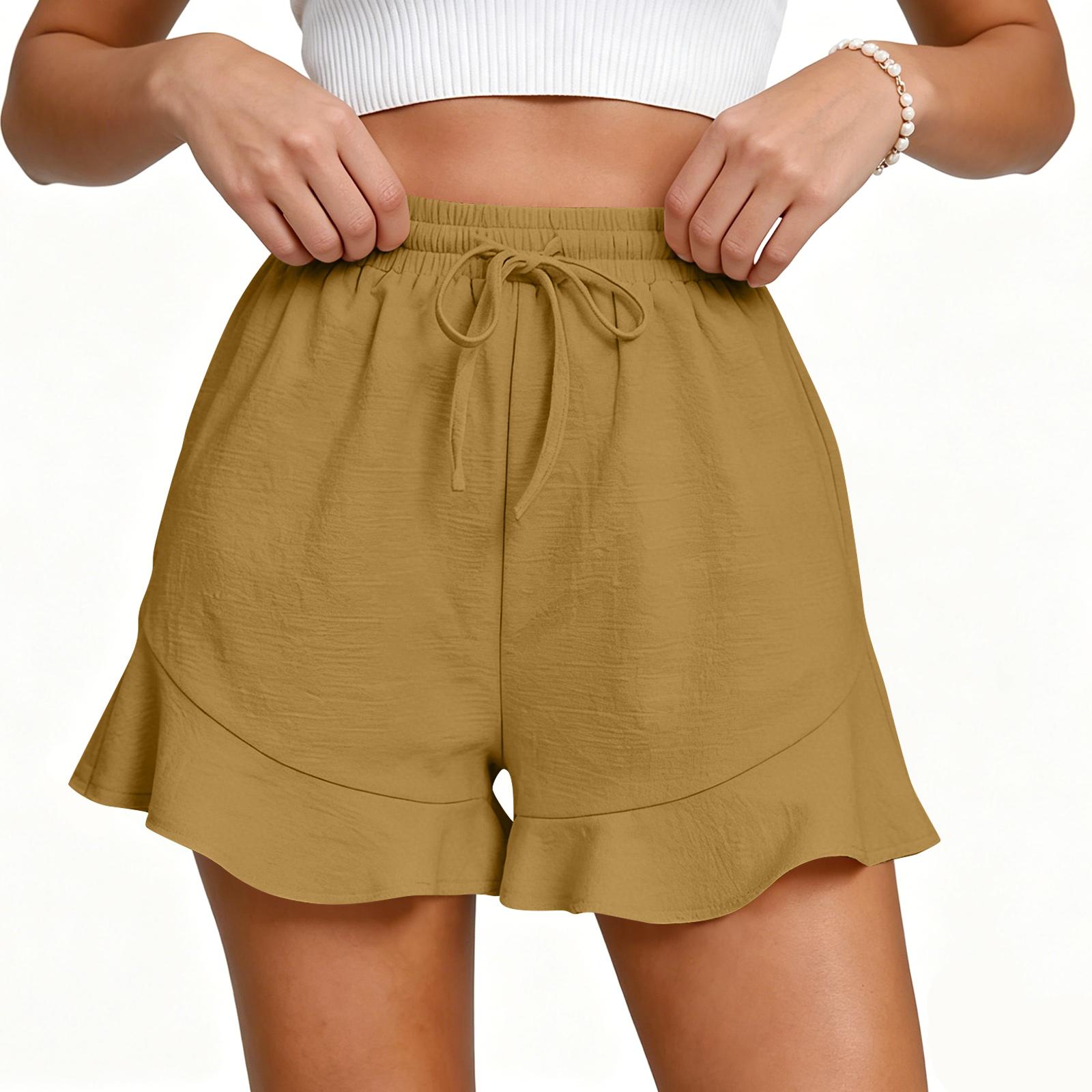 

Women s Casual, Loose-fitting -color Pants With Pockets L