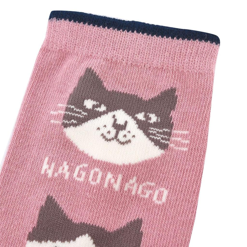 Stylish and Cute Jacquard Socks with a Striped Lobster Crew Character Nursery Teacher Women's Pattern, Socks, Design, Socks, 23-6720 (#1/PK Pink)