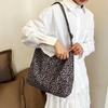 2024 Stylish Lazy Leopard Print Large Capacity Shoulder Bag For Women Chic Casual Use