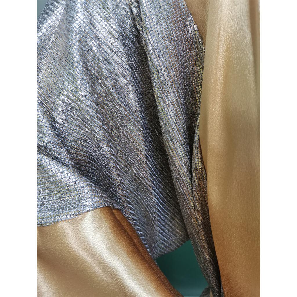 Cover Up Women Bohemian Maxi Long Kimono Tunic Cape Beach Dress Fashion Vintage Sequin Sleeve Cardigan Holiday Party Gold