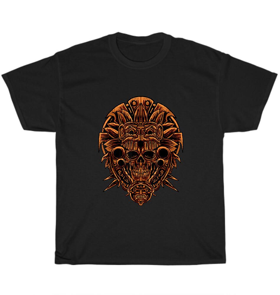 Aztec Skull Cool Death s Head Skeleton Inca Maya Mayans Ancient T-Shirt Unisex S