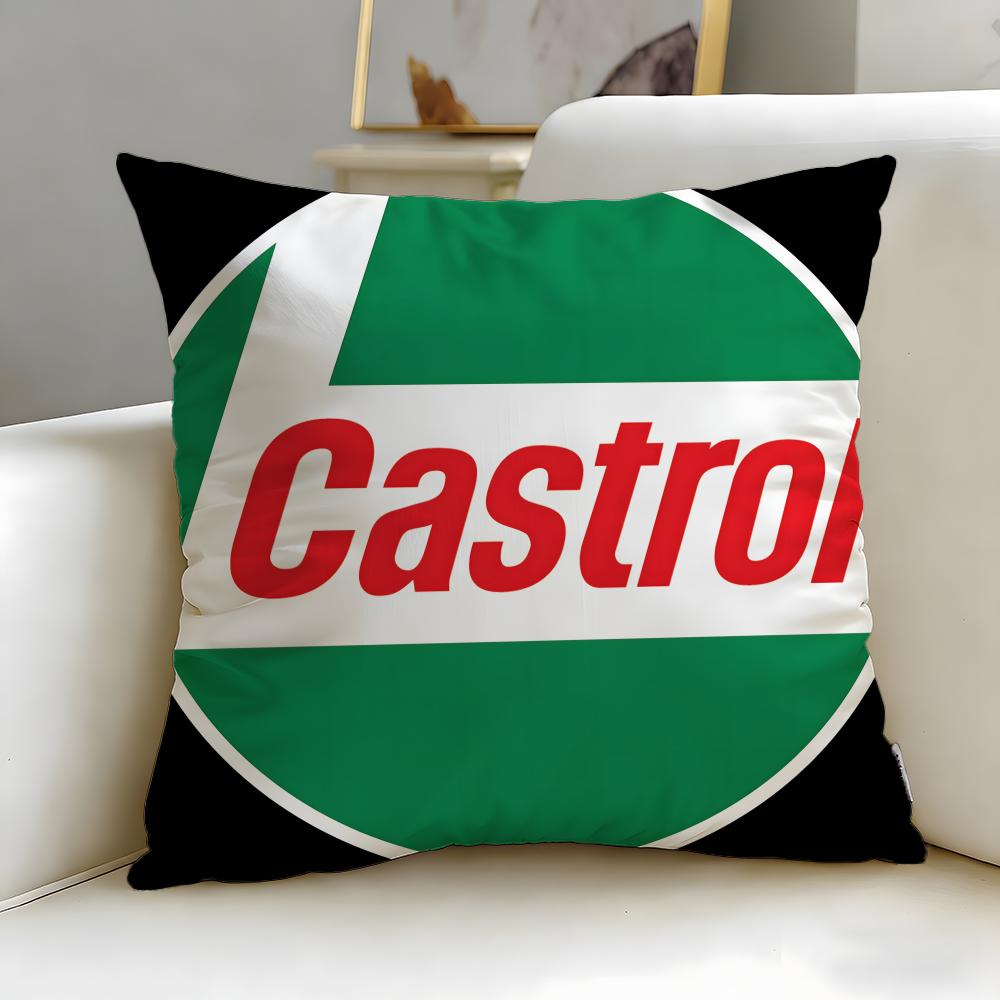 classic brand Castrol Cushion Cover Soft  EasyWash Pillow Case  Versatile for Couch Bed Travel and Office