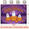 Party Backdrop Halloween Purple Flat Ghosts Pumpkins Forest Multi Layered Celebrations Event Photo Background Front Door Decor