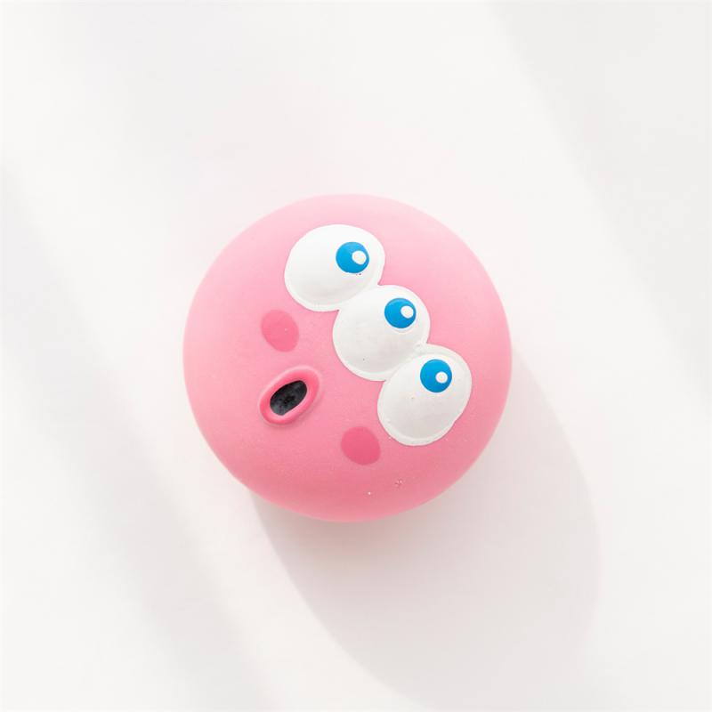 Puppy Toy Ball Cute Cartoon Big Eyeball Squeaking Sound Rubber Balls Dog Making Sounds Chews Playth Interactive Pet Toys Sphere