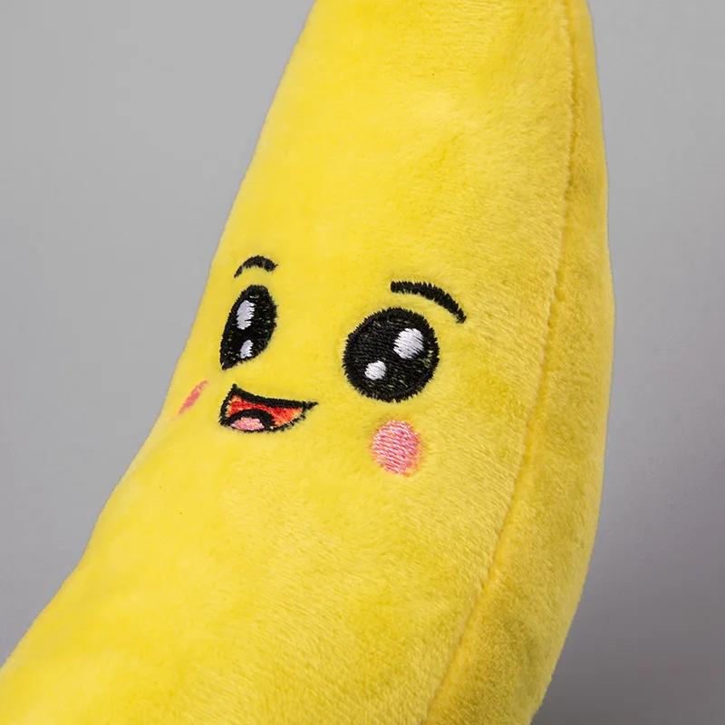 Squeaky Banana Plush Dog Toy Durable Chew Molar Interactive Pet Toy for Small Medium Dogs