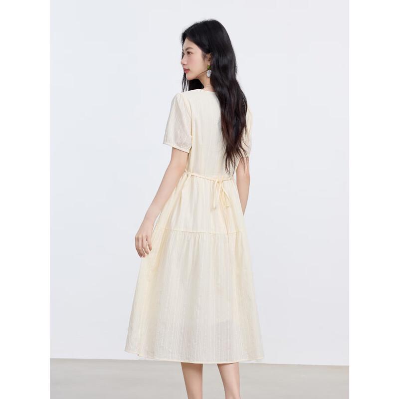 Elegant V-Neck Midi A-Line Dress