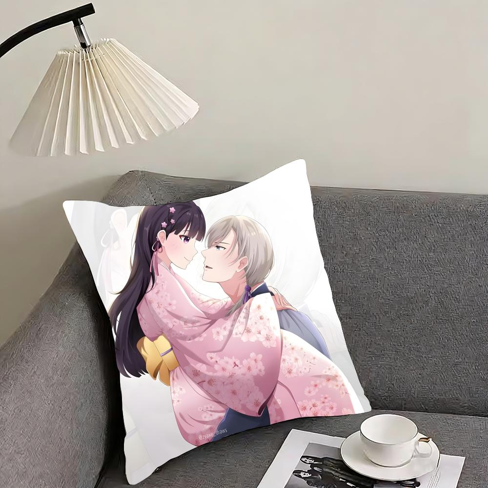 My H-Happy Marriagee Anime Cushion Cover Pillowcase Ultra Soft Skin Friendly Fabric Cloud Like Comfort & Concealed Zipper