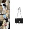 Trendige Street Style Pu-Leder Schultertasche Für Damen Schick Frühling 2024 Quadratisch Crossbody