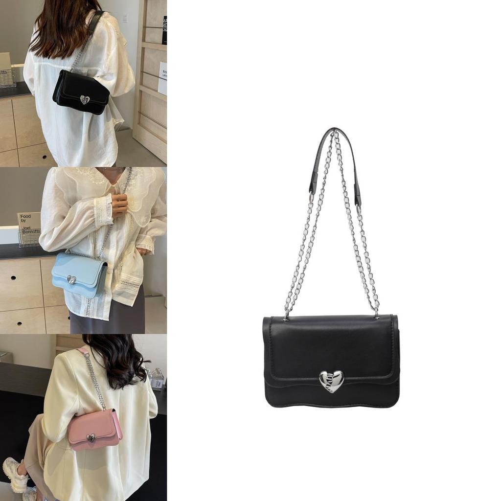 Trendige Street Style Pu-Leder Schultertasche Für Damen Schick Frühling 2024 Quadratisch Crossbody