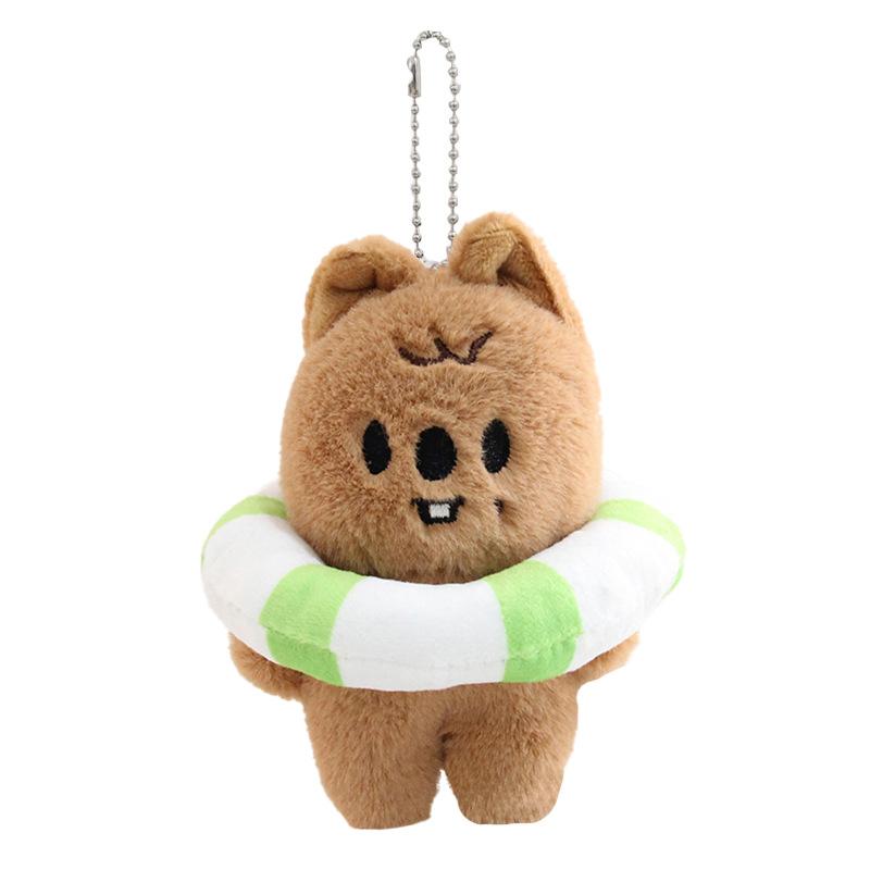 Juguete de Peluche Flotador Skzoo de 10 cm Kawaii Skzoo Lobo Solitario de Peluche Dibujos Animados Muñeco de Peluche Juguetes Compañeros Kawaii Regalo para Niños