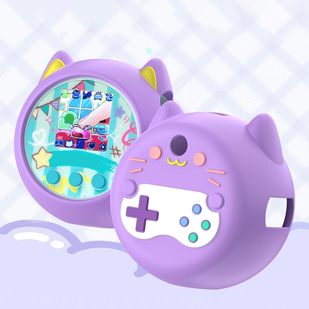 Silicone Case Silicone Protective Case Anti-fall Protector Cover with Lanyard for Punirunes Virtual Electronic Pets Accessories