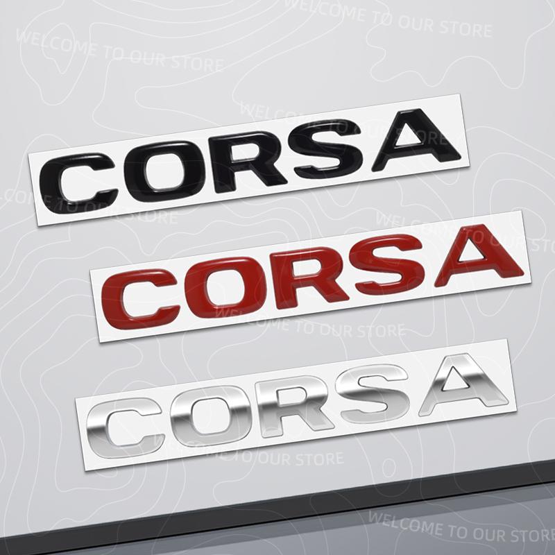 Zinc Alloy For OPEL Corsa Letter Logo OPC Line GTC Vauxhall Car Trunk 3D Metal Emblem Rear Body Badge Sticker Accessories