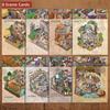 PET DIY Crafts Stickers 8 Scene 16 Sheets 3D Miniature Houses New Pocket Sticker Book  Kid Game Toy