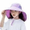 Solid Color Sunscreen Cap Wide Brim Summer Sun Hat Fashion Children Bucket Hat  Camping